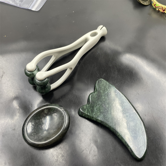 💥 Bestverkochte Natuursteenmassageset – Schraper, Vingertang & Eivormig Massageapparaat | Nu 50% KORTING!