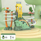 ⏰Limited stock available—grab yours now!🥳Electric Dual Track Dinosaur Slide - Interactive Fun with Track Changes and Lights