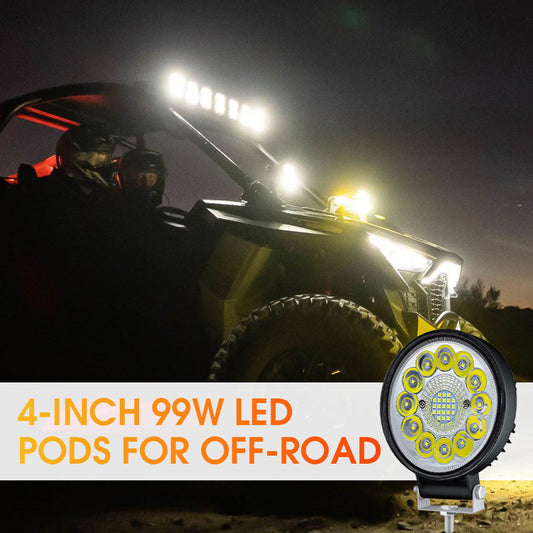 🔥 4-Inch 99W LED-Pod voor Offroad – Ultra Heldere Verlichting | Waterdicht, Schokbestendig & Nu 50% KORTING
