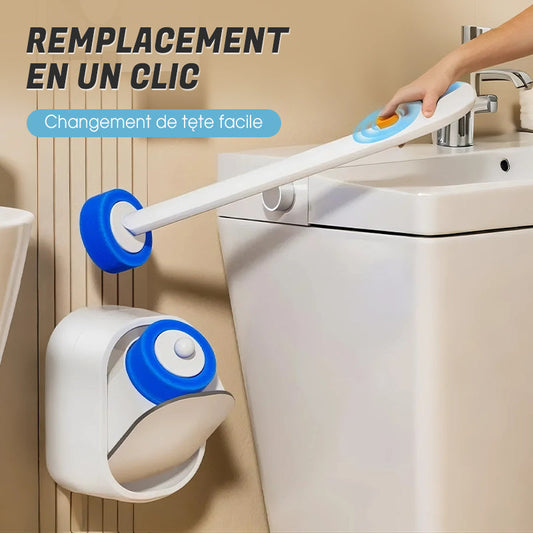 🚽 Wegwerp Toiletborstel met Verwisselbare Kop | Hygiënisch, Zonder Aanraken – Laatste 300 Stuks in de Aanbieding