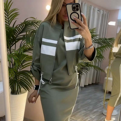 💥 Exclusief & Stijlvol – Beperkte Voorraad! Damesjas met Opstaande Kraag + Jurkenset ✨👗