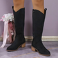 💥 Onweerstaanbaar Comfort & Stijl – Dames Cowboylaarzen met Lage Blokhak 💥