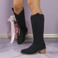 💥 Onweerstaanbaar Comfort & Stijl – Dames Cowboylaarzen met Lage Blokhak 💥