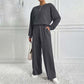 🔥 2026 Limited Deal – 59% KORTING 🔥 Dames Knusse 2-Delige Set | Comfortabele Lange Mouwen Top & Relaxed Broek – Moeiteloos Stijlvol