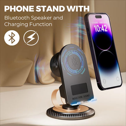 ⚡ Niet zomaar een standaard – De slimme 3-in-1 Stand met Speaker & Wireless Charger die je MOET hebben! 🔥