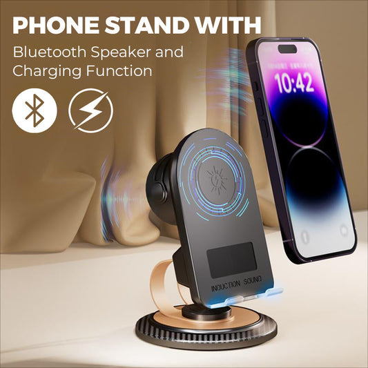 ⚡ Niet zomaar een standaard – De slimme 3-in-1 Stand met Speaker & Wireless Charger die je MOET hebben! 🔥