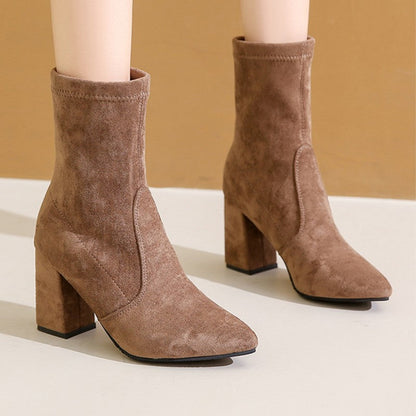 💃 Maak Elke Stap Statement – Stijlvolle Dames Laarzen in Effen Kleur!