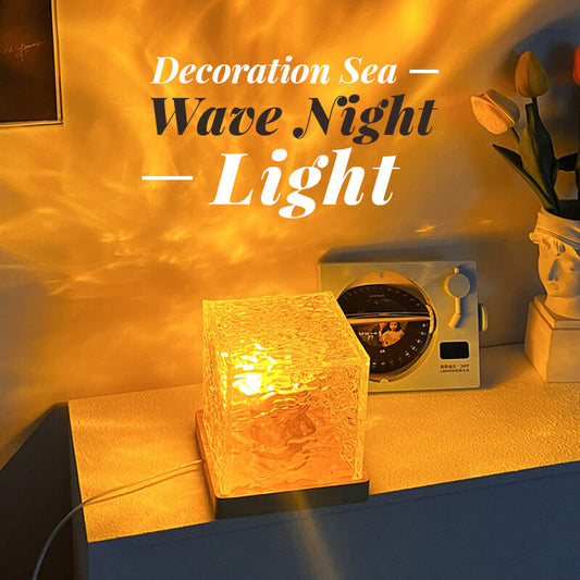 🔥 50% KORTING ! ✨ Dynamische Watergolf Projector - 16 Kleuren, USB Oplaadbaar, 3D Lichteffect 🌊✨