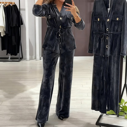 🔥 Warme dames set met knopen (met zakken) – Nieuw! 50% KORTING + Gratis verzending | Laagste prijs online