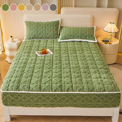 ❄️Warm Hoeslaken van Geborsteld Flanel – Extra Zacht, Antislip & Perfect voor Diepe Matrassen (tot 40 cm)