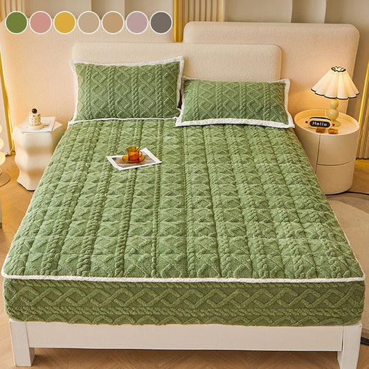 ❄️Warm Hoeslaken van Geborsteld Flanel – Extra Zacht, Antislip & Perfect voor Diepe Matrassen (tot 40 cm)