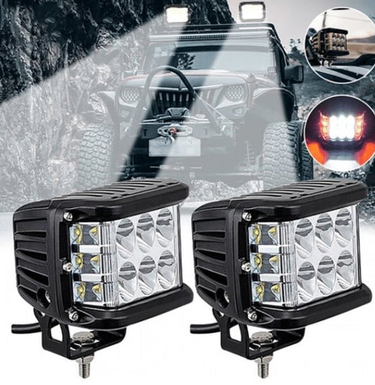 🔥 Auto Dubbele Zijkant LED – Tweekleurige Waarschuwingslichten | Superfel, Veilig & Universeel voor Alle Auto’s! 🚗✨