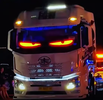 🔥 50% KORTING | Kleurrijke LED Ogenlamp voor Autoruiten – Flexibel Soft Screen met App-bediening