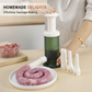 🎅 Exclusief Sinterklaasvoordeel!50% KORTING✨ Handmatige Worstvulmachine (Thuisgebruik) – 4 Vulbuizen & Voedselkwaliteit PP – Efficiënt Vullen & Compact Opslag (Perfect voor Rookworst/Ontbijtworst!)