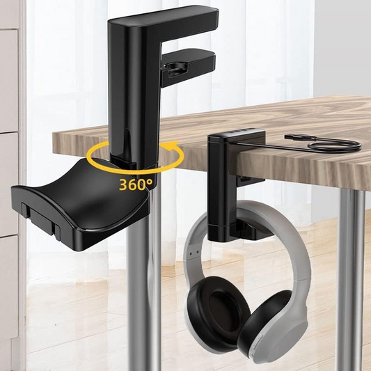 🔥 Draaibare Multifunctionele Hoofdtelefoonstandaard met USB-hub – Nieuw & Black Friday 50% Korting!