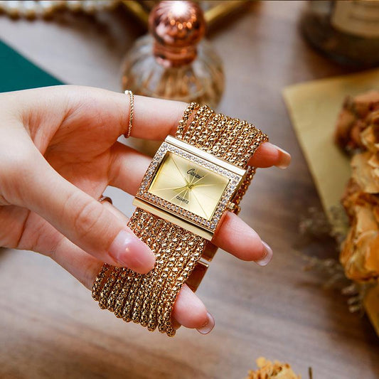🔥 BLACK FRIDAY 50% KORTING! Dames Strass Quartz Horloge – Vierkant, Elegant & Perfect voor Kerst 🎄✨