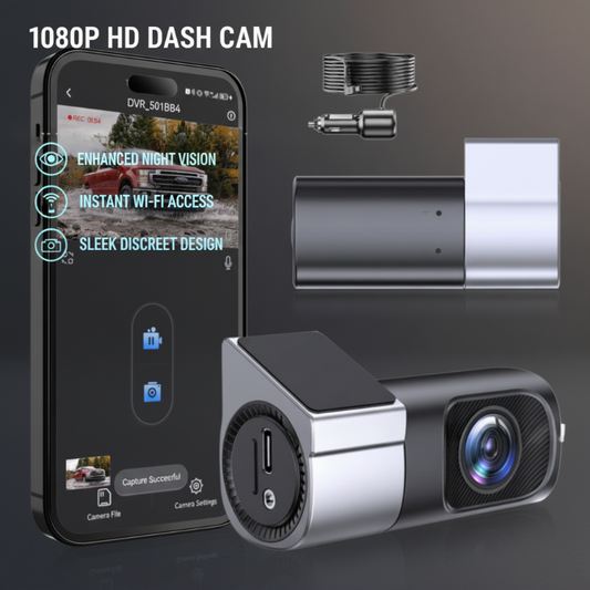 🔥 Tijdelijk 50% KORTING – 1080P HD Dashcam met WiFi & Nachtzicht, Altijd Duidelijk Dag en Nacht 🚗