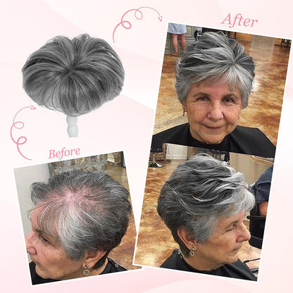 Natuurlijke Short Hair Topper voor Vrouwen 💇‍♀️ Direct Volume & Fris Kapsel | Nu 50% KORTING ⏳