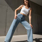 ⏳Tijdelijk 50% korting⏰Stijlvolle Damesjeans met Strasssteentjes – Comfortabel, Chic en Tijdloos Glamour