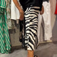 🖤 Dames Casual Set – Strik Blouse & Zebrastreep Midi-Rok 💃 Comfortabel, Stijlvol & Perfect voor Lente/Zomer – Nu 63% KORTING