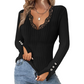 💖 Valentijnsdeal | Elegante V-hals Top met Kanten Details – Vrouwelijk, Comfortabel & Perfect voor Elke Date