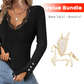 💖 Valentijnsdeal | Elegante V-hals Top met Kanten Details – Vrouwelijk, Comfortabel & Perfect voor Elke Date