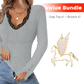 💖 Valentijnsdeal | Elegante V-hals Top met Kanten Details – Vrouwelijk, Comfortabel & Perfect voor Elke Date