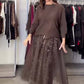 Elegante 2-Delige Dames Set – Gebreide Top & Mesh Jurk | Luchtig, Vrouwelijk & Stijlvol