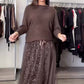 Elegante 2-Delige Dames Set – Gebreide Top & Mesh Jurk | Luchtig, Vrouwelijk & Stijlvol