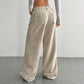 ⏳Tijdelijke aanbieding!💖Dames Casual High-Waist Wijde Ribbroek – Flatterend, Zacht & Tijdloos👖✨