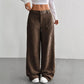 ⏳Tijdelijke aanbieding!💖Dames Casual High-Waist Wijde Ribbroek – Flatterend, Zacht & Tijdloos👖✨