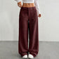 ⏳Tijdelijke aanbieding!💖Dames Casual High-Waist Wijde Ribbroek – Flatterend, Zacht & Tijdloos👖✨
