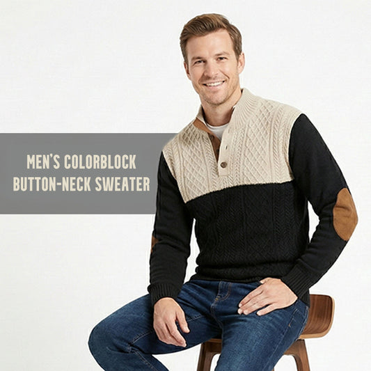 📢📢50%  OFF !! ⏰🧶 Kleurblokken Trui voor Heren – Moderne Stijl, Tijdloos Comfort