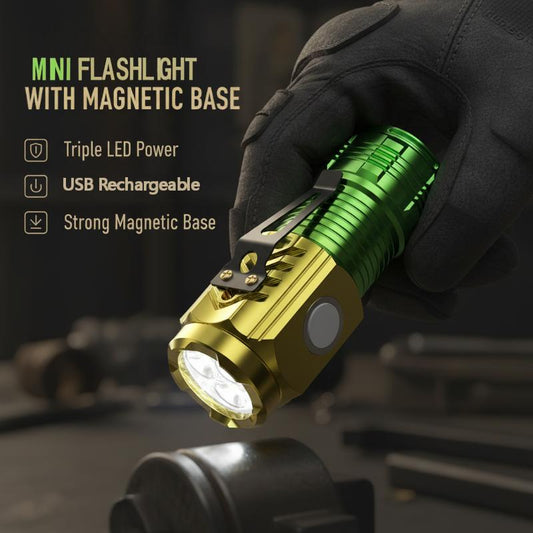 💡 Oplaadbare Mini-Zaklamp met Magnetische Voet – De Perfecte Verlichting voor Elk Moment!