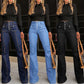 Modieuze Dames Jeans met Hoge Taille & Flared Pijpen – Slankmakend & Comfortabel