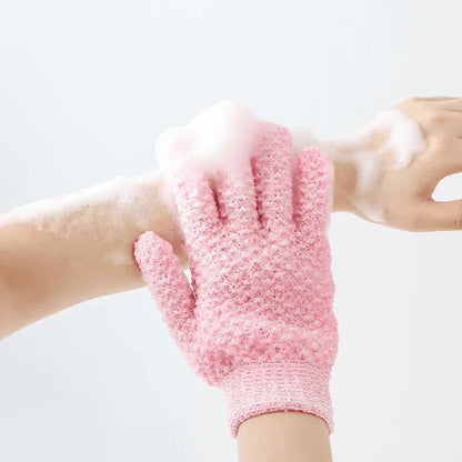 5-vinger Exfoliërende Handschoenen – Een Gladde Huid In Eén Douchebeurt