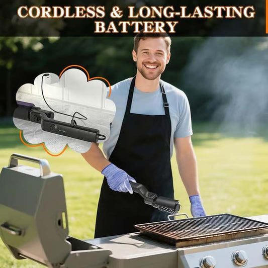 🔥 NU 67% KORTING 🍖 Draadloze Elektrische Barbecueborstel – Krachtige Reiniging, Lange Steel & Oplaadbaar