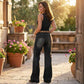 Retro Flare Jeans met Zakken – Slank Effect, Comfortabele Pasvorm | Nu 50% Korting