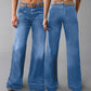 Retro Flare Jeans met Zakken – Slank Effect, Comfortabele Pasvorm | Nu 50% Korting