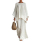 🍃Women's Loose Fit Long Sleeve Top & Wide Leg Pants Set