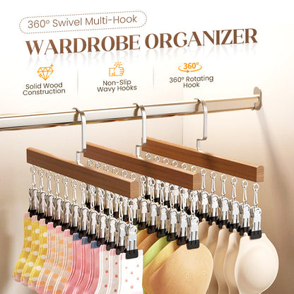 🧺 360° Draaibare Kledingkastorganizer met Meerdere Haken – Bespaar Ruimte & Houd Je Kast Netjes | Nu 60% Korting + 2+1 Gratis