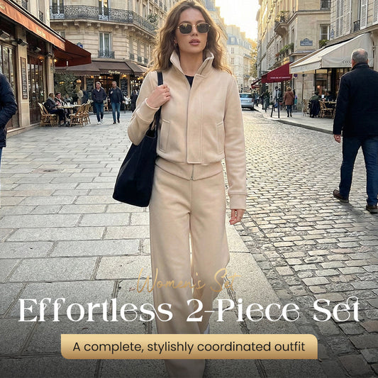 Dames Set met Gevoerde Jas & Wijde Broek – Warm, Comfortabel en Verzorgd | 50% Korting