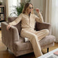 Dames Set met Gevoerde Jas & Wijde Broek – Warm, Comfortabel en Verzorgd | 50% Korting