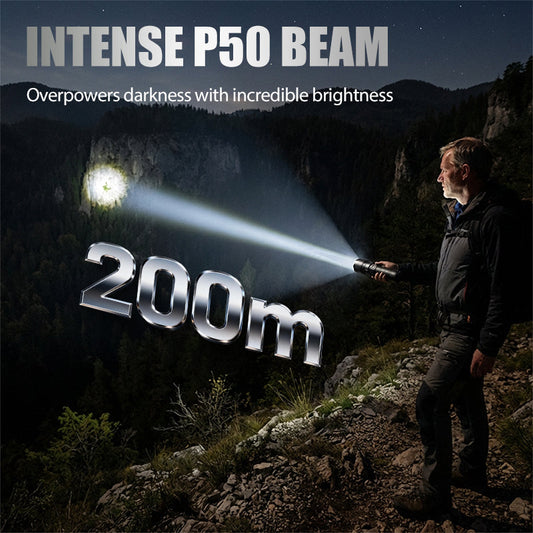 🔦 Nieuw 2026 – Oplaadbare P50 LED Zaklamp met Zoom | Krachtig, Duurzaam & Waterbestendig – 50% Korting