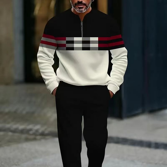 🎁2026 Nieuw binnen 49% KORTING💥 Herenpullover en broekset met grafische print