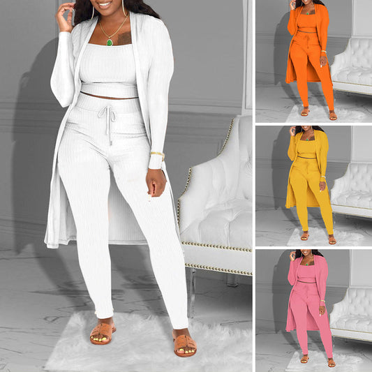 Casual 3-delige gebreide set – speel met stijl – Jouw nieuwe favoriet voor elk seizoen