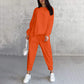 ⏰ Nu 63% KORTING 🔥 2-delige dames set – Top met asymmetrische zoom & casual broek