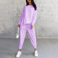⏰ Nu 63% KORTING 🔥 2-delige dames set – Top met asymmetrische zoom & casual broek