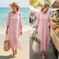 💘Losvallende Midi-Jurk Met Borduursel – Jouw Zomerse Droomjurk🌸Elegant, luchtig en perfect voor elke dag