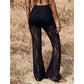 Elegante Kanten Flare-Broek met Hoge Taille – Verlengend Silhouet & Vrouwelijke Lijn | Tijdloos Chic